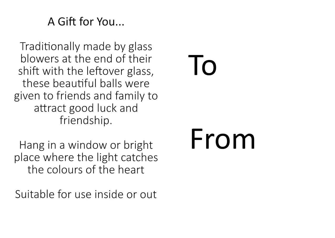 10cm Friendship Ball - Graduation Gift