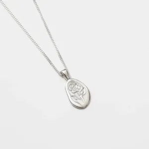 18" Rose Necklace (Silver)