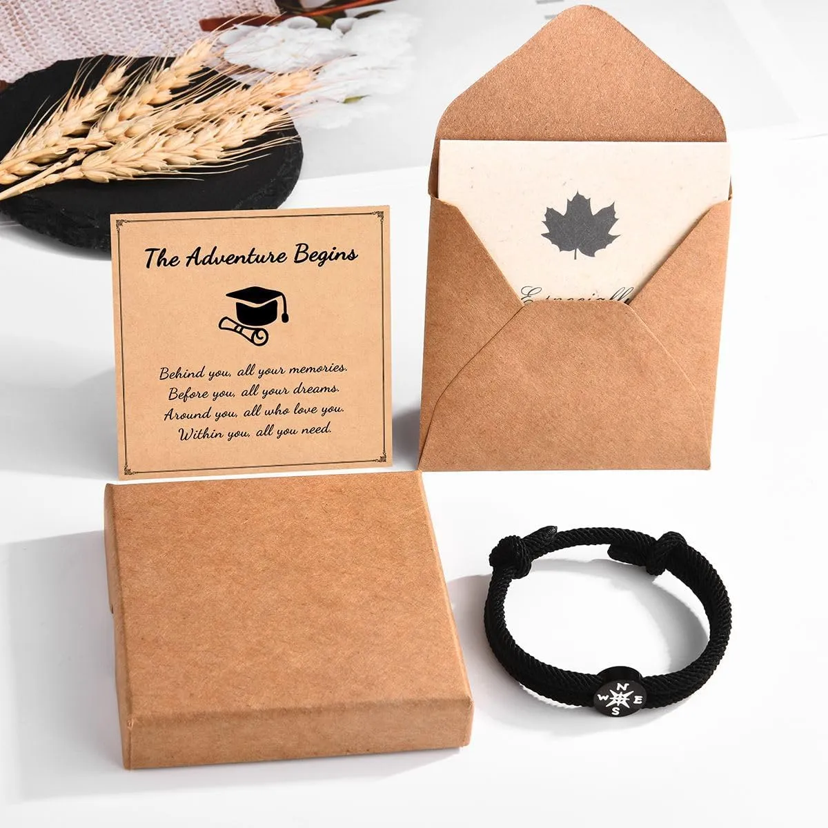 2025 Graduation Gifts for Him Men Boys, High School 5th 6th 8th Grade Kindergarten Preschool College Masters Degree Graduation Gifts Compass Bracelet for Grandson Son Nephew Friends