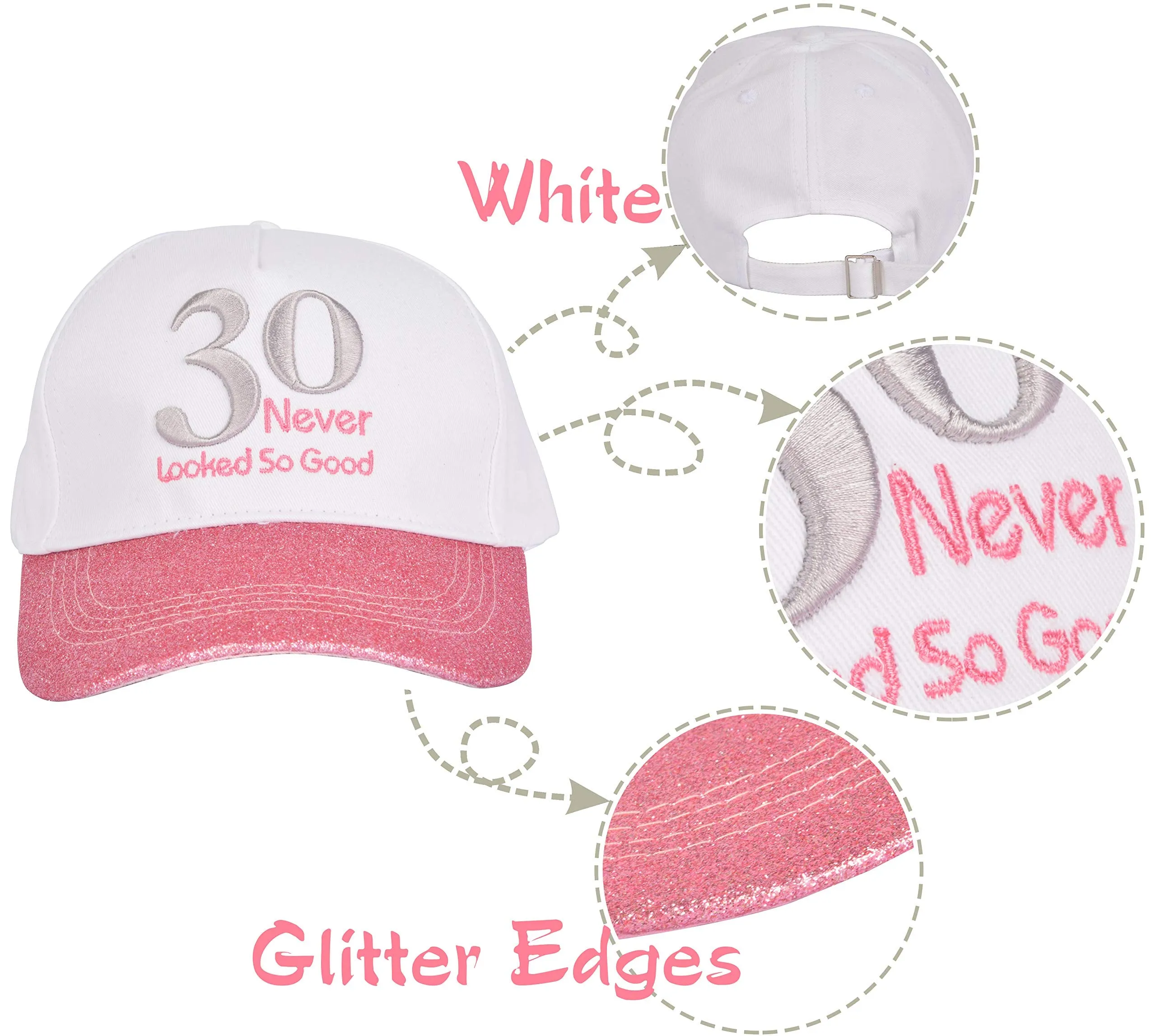 30th Birthday Gifts for Women, 30 Birthday Hat, 30th Birthday Sash for Women, 30th