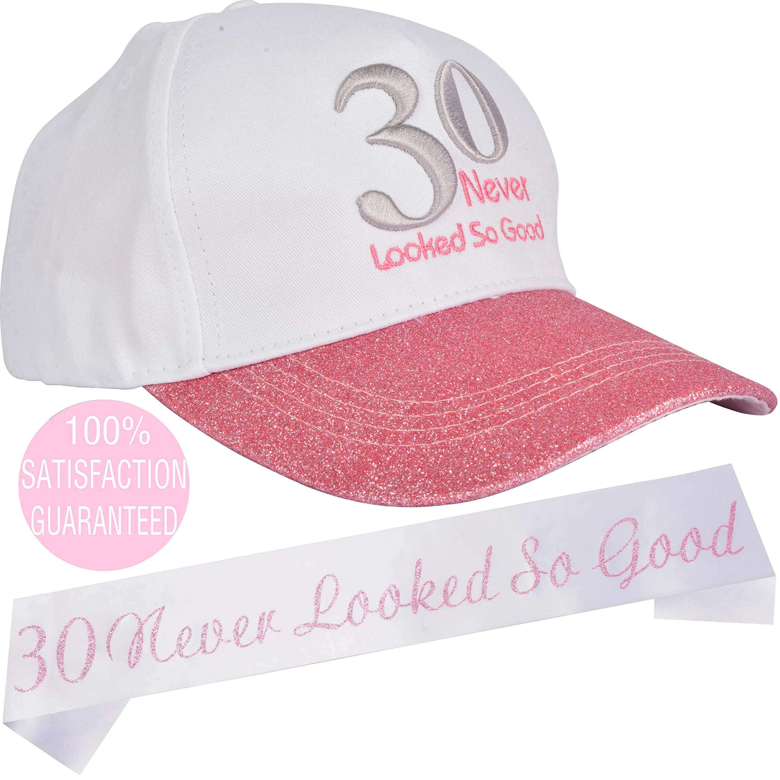 30th Birthday Gifts for Women, 30 Birthday Hat, 30th Birthday Sash for Women, 30th