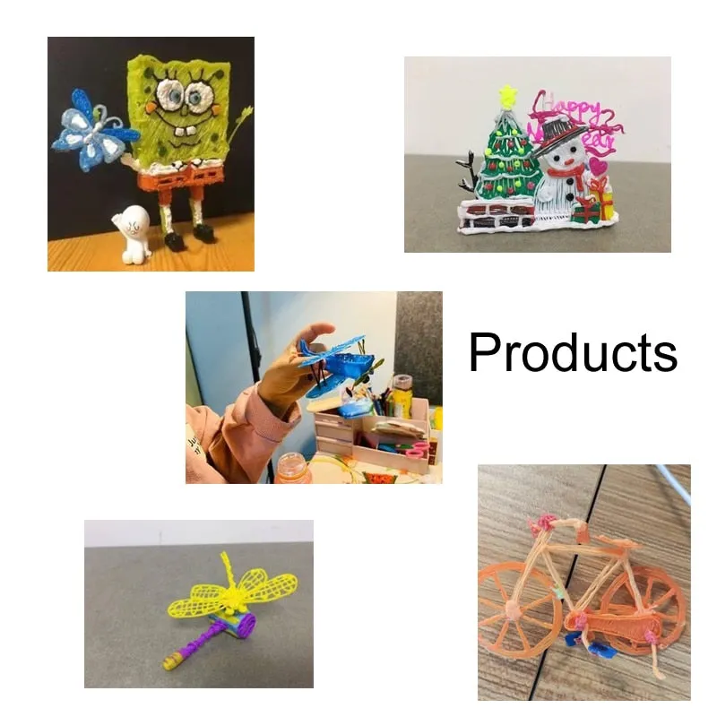 3D Printing Pen 3D Pen OLED Display With 12 Color PLA/ABS Filaments 3D Drawing Printer For Kids/Adults Creative Design Drawing