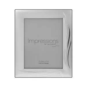 6x8 Satin Grass Blade Silver Plated Photo Frame (Widdop)