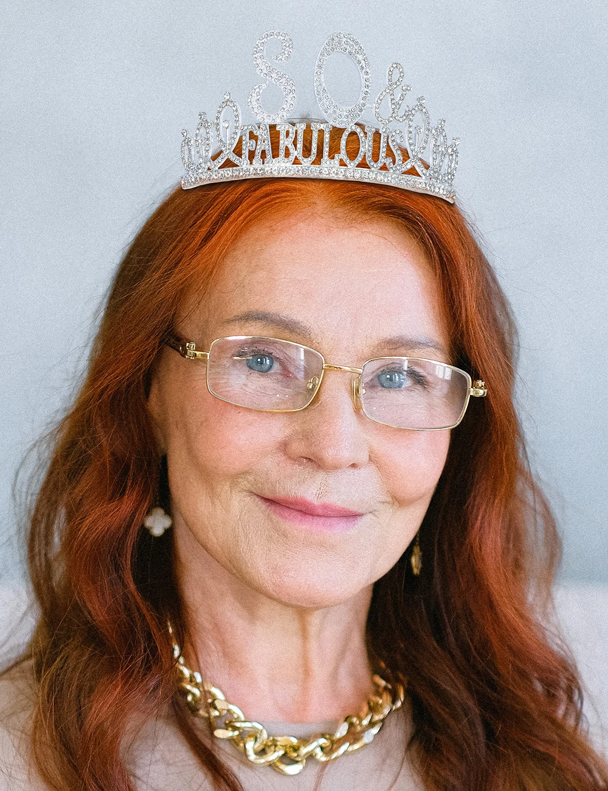 80th Birthday, 80th Birthday Gifts for Women, 80th Birthday Tiara and Sash Gold, 80th