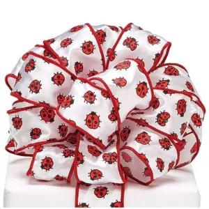 #9 Ladybug Wired Satin Ribbon