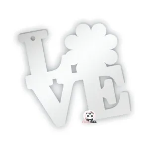 Acrylic Blank Clear Love Daisy 60x60x1.5mm
