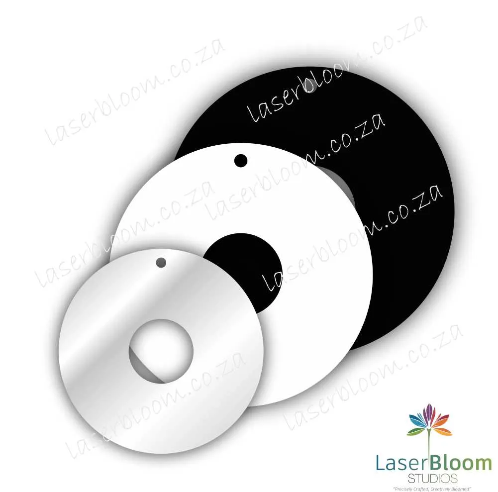 Acrylic Blank Donut- Select Your Thickness (1.5mm, 2mm, 3mm)