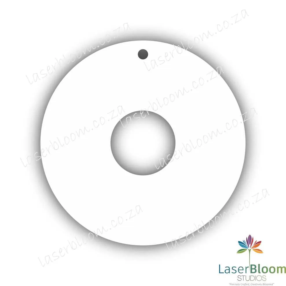 Acrylic Blank Donut- Select Your Thickness (1.5mm, 2mm, 3mm)