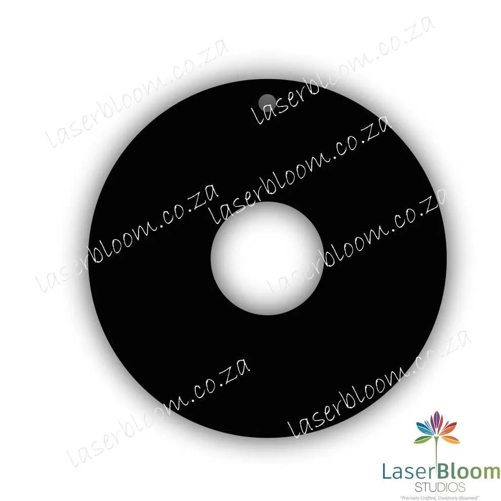 Acrylic Blank Donut- Select Your Thickness (1.5mm, 2mm, 3mm)