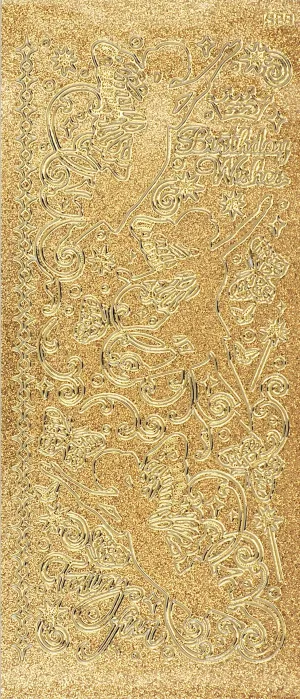Arbee Foil Stickers Fairies/Butterflies, Gold