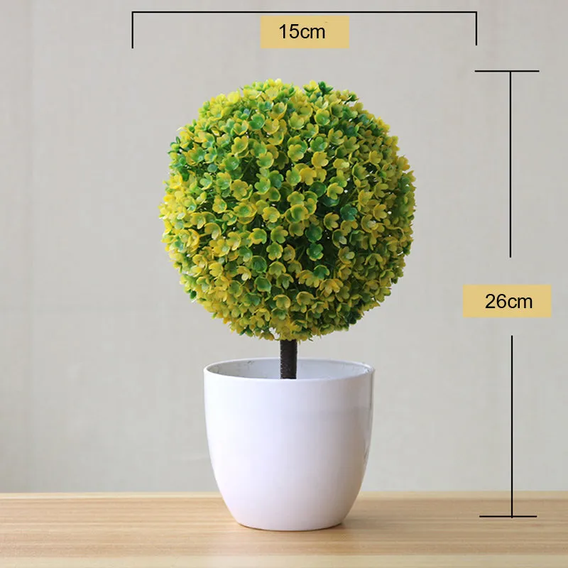 Artificial Mini Bonsai Tree Pot Flower Simulated Tree Decor Plant Fake Flower Potted Ornament For Home Room Garden Decoration