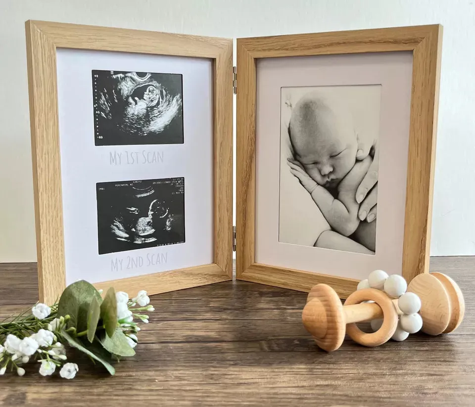 Baby Wooden 3 Aperture Photo Frame