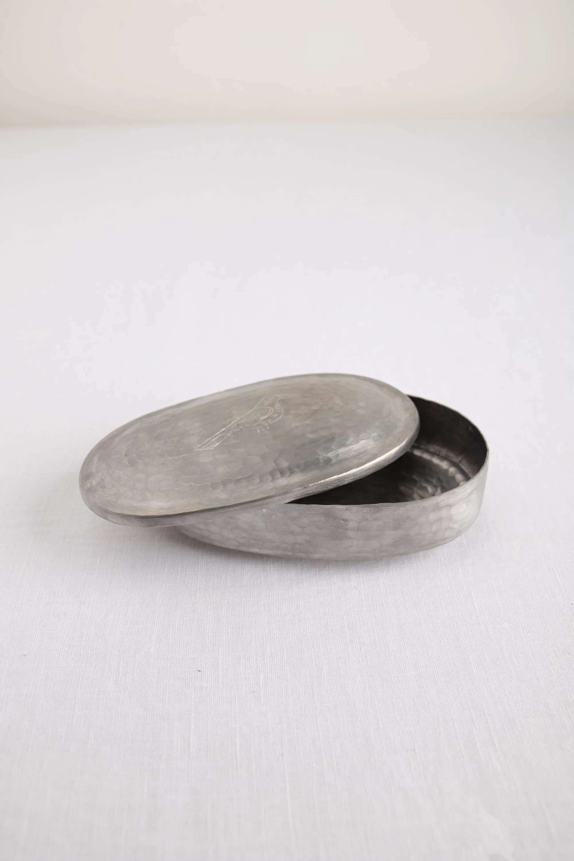 Bird Engraved Oval Box