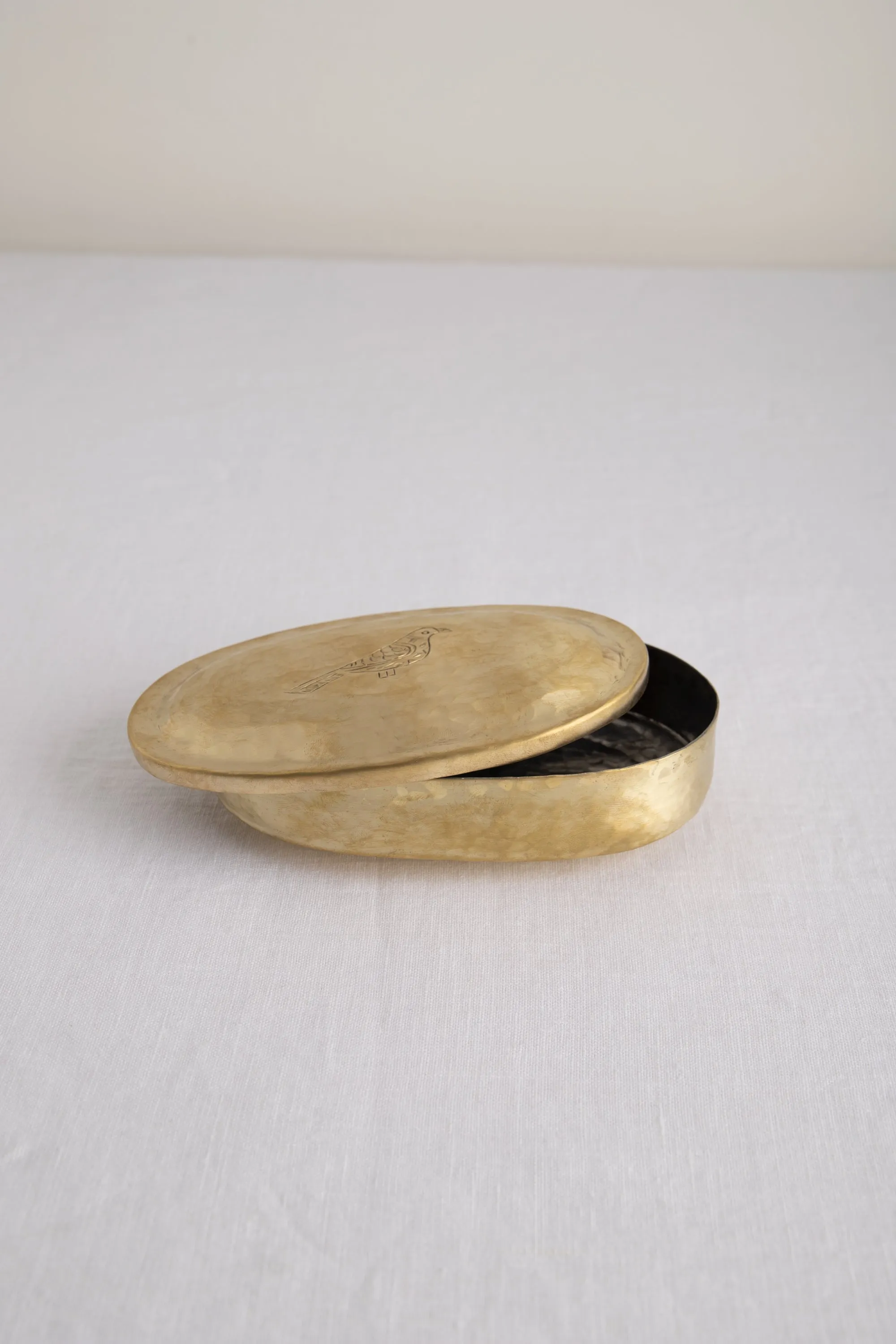 Bird Engraved Oval Box