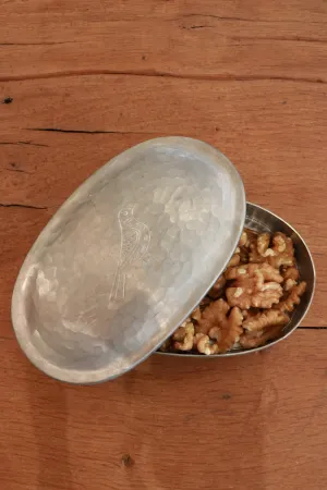 Bird Engraved Oval Box