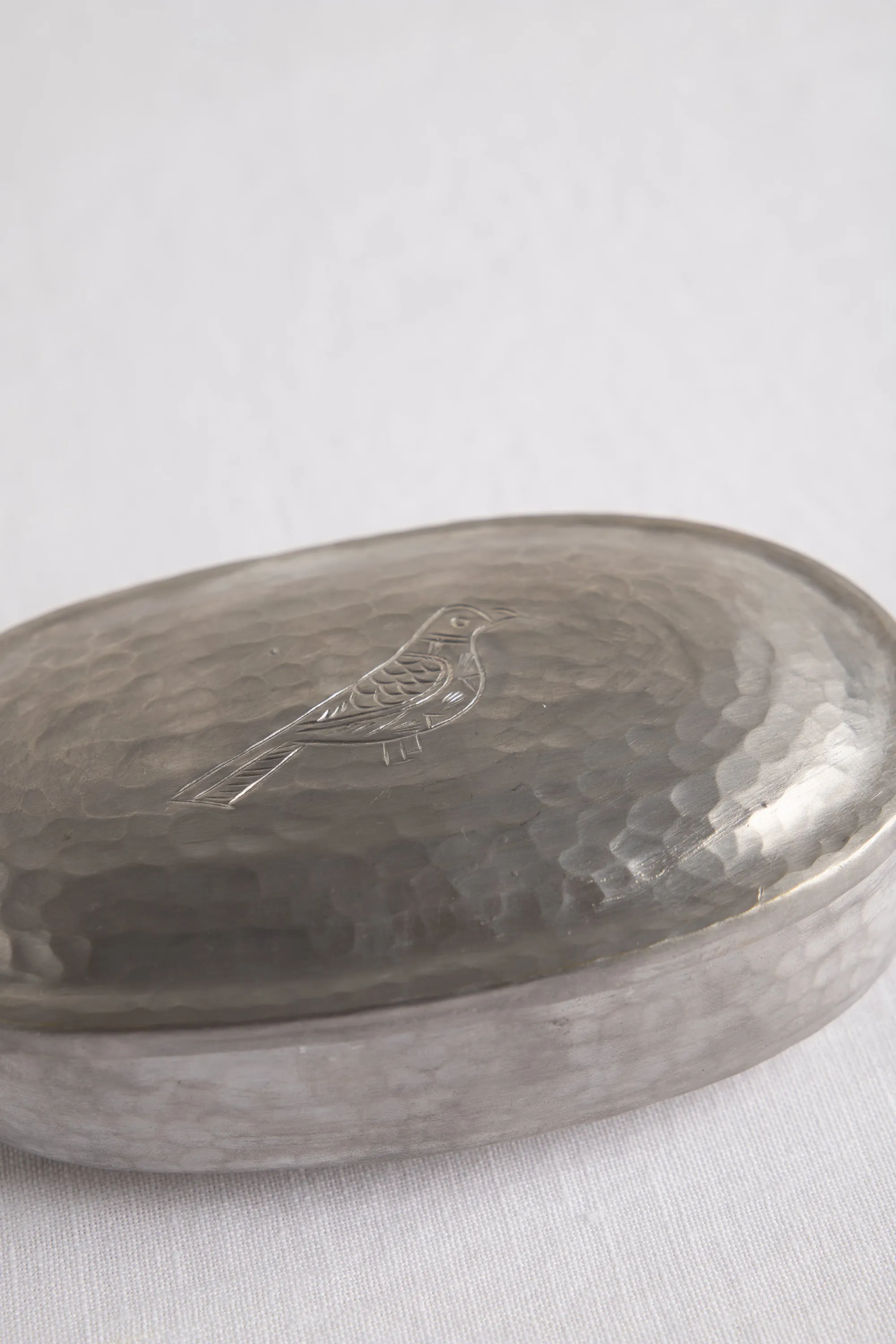Bird Engraved Oval Box