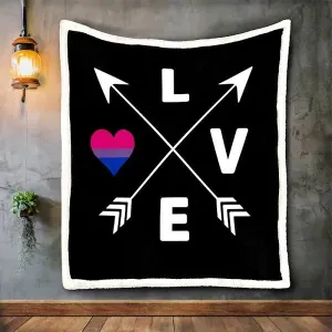 Bisexual Pride LGBT Blanket, Love is Love Blanket, Bisexual Pride Gift