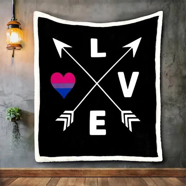 Bisexual Pride LGBT Blanket, Love is Love Blanket, Bisexual Pride Gift