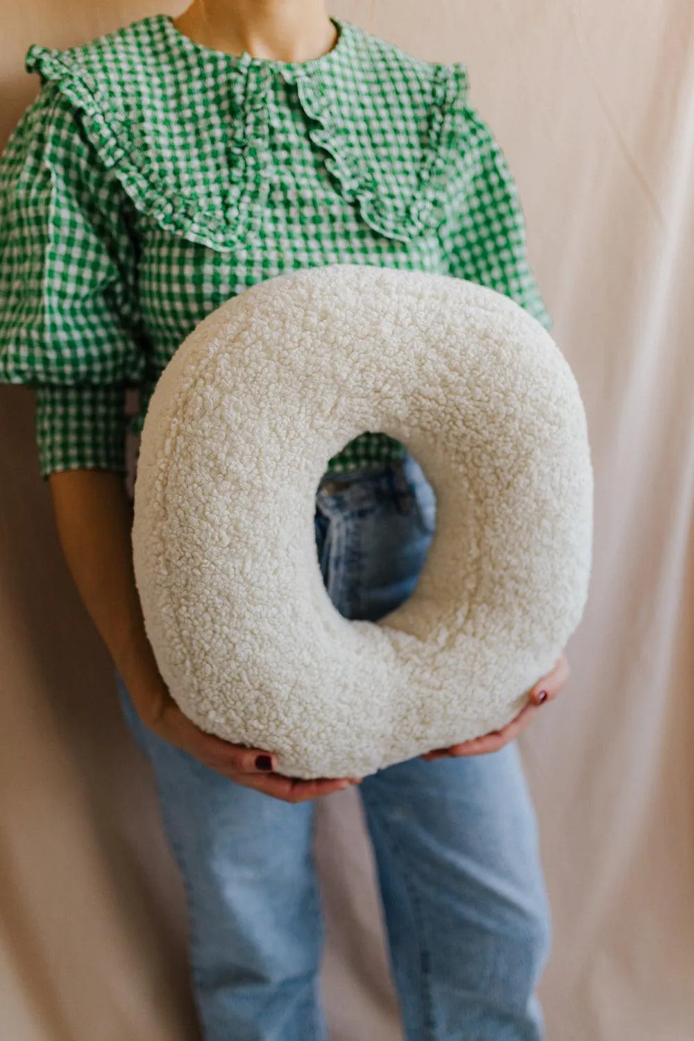 Boucle Letter Cushion O | Teddy Letter Cushion