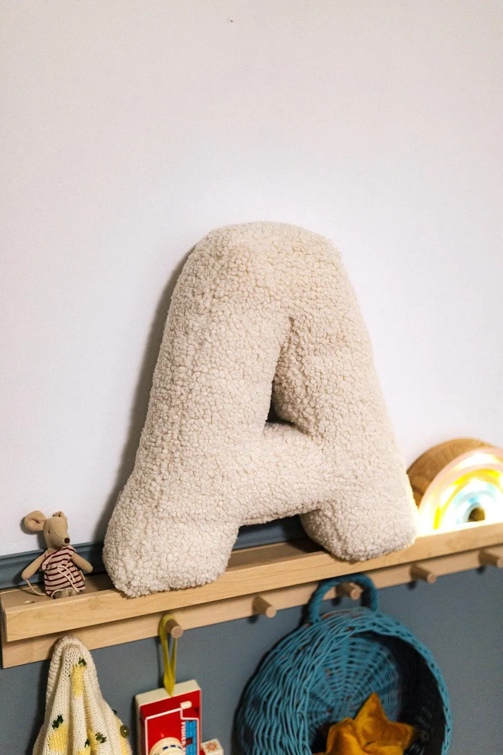 Boucle Letter Cushion O | Teddy Letter Cushion