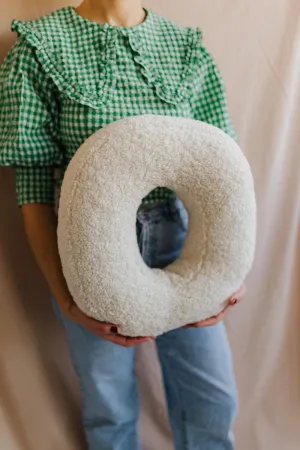 Boucle Letter Cushion O | Teddy Letter Cushion