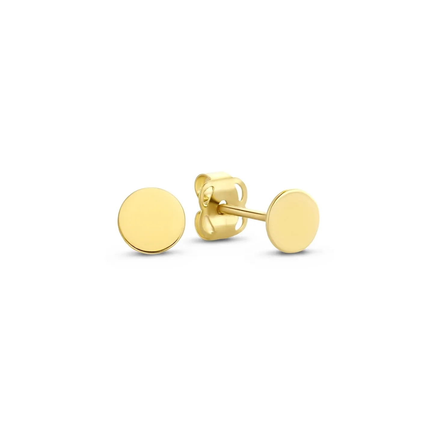 Cadeau d'Isabel 14 karat gold earrings set with coins