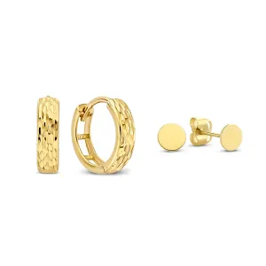 Cadeau d'Isabel 14 karat gold earrings set