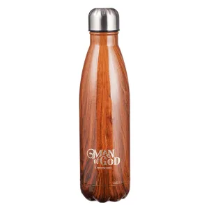 CAG Man of God Wood Design Stainless Steel Travel Bottle