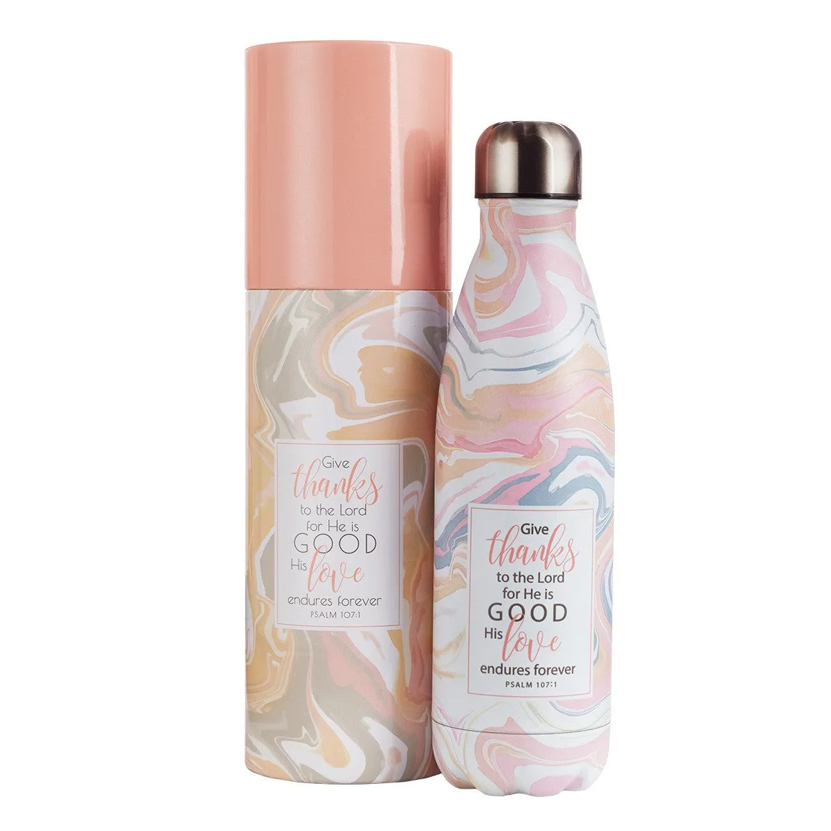 CAG Marble Patterned Stainless Steel Travel Bottle