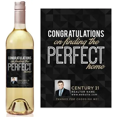 Century 21 Congrats Realtor Wine Label