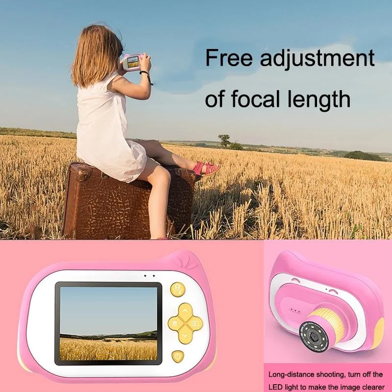 Children Zoom Macro Digital Camera Pink with 32gb