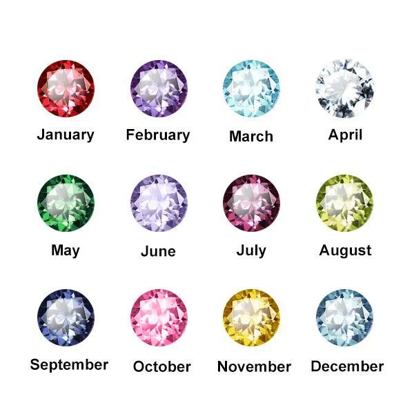Custom Birthstone Name Necklace Name Plate Jewelry Personalized Gifts Birthday Gifts for Women