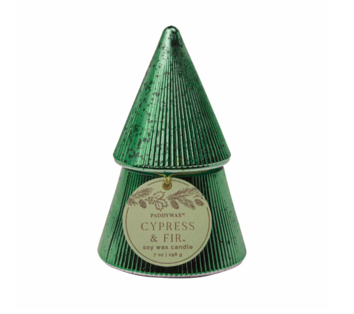 Cypress & Fir Stacked Tree Candle