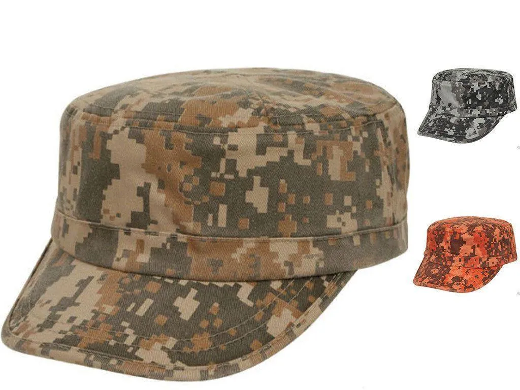 Digital Camouflage Camo Army Military Cadet Patrol Washed Cotton Baseball Hats Caps
