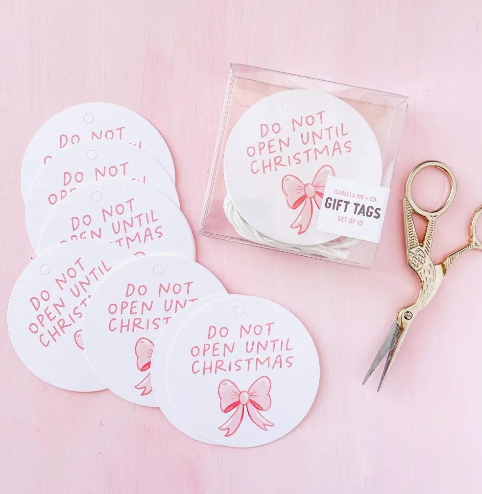 Do Not Open Christmas Gift Tags