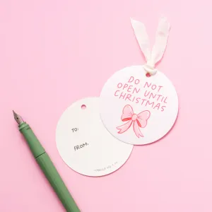 Do Not Open Christmas Gift Tags