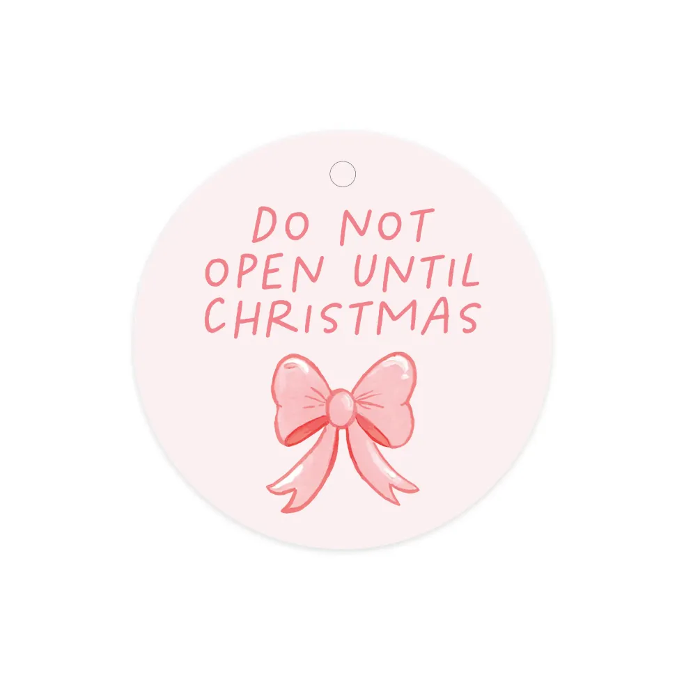 Do Not Open Christmas Gift Tags