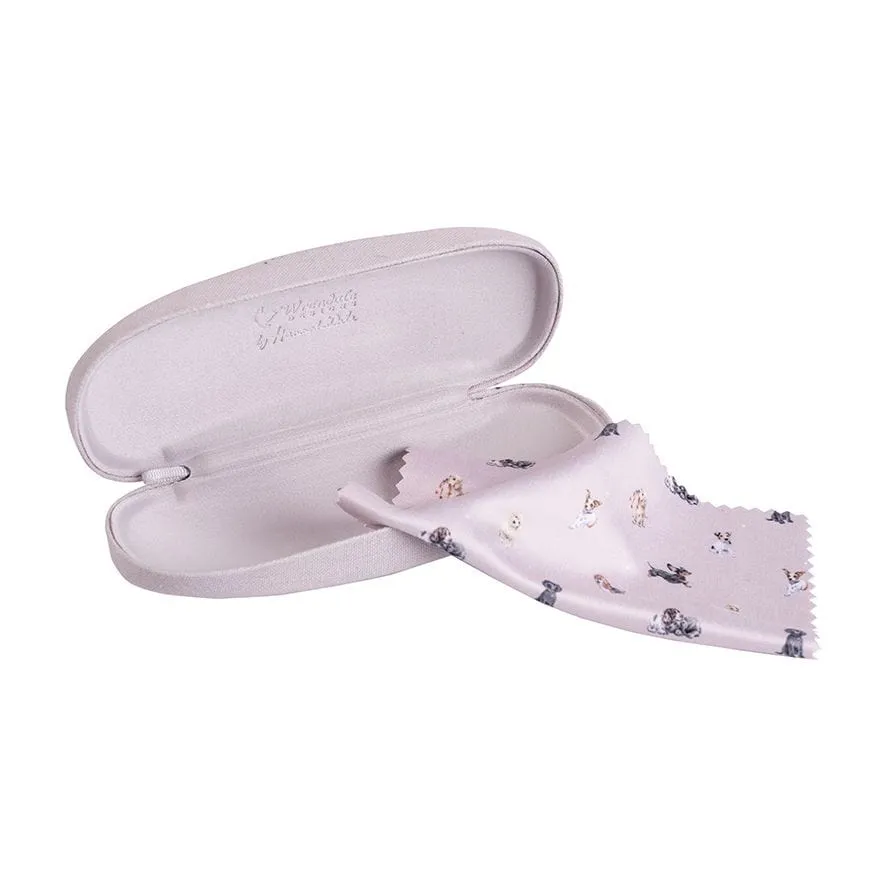 Dog Design Illustrated Glasses Case