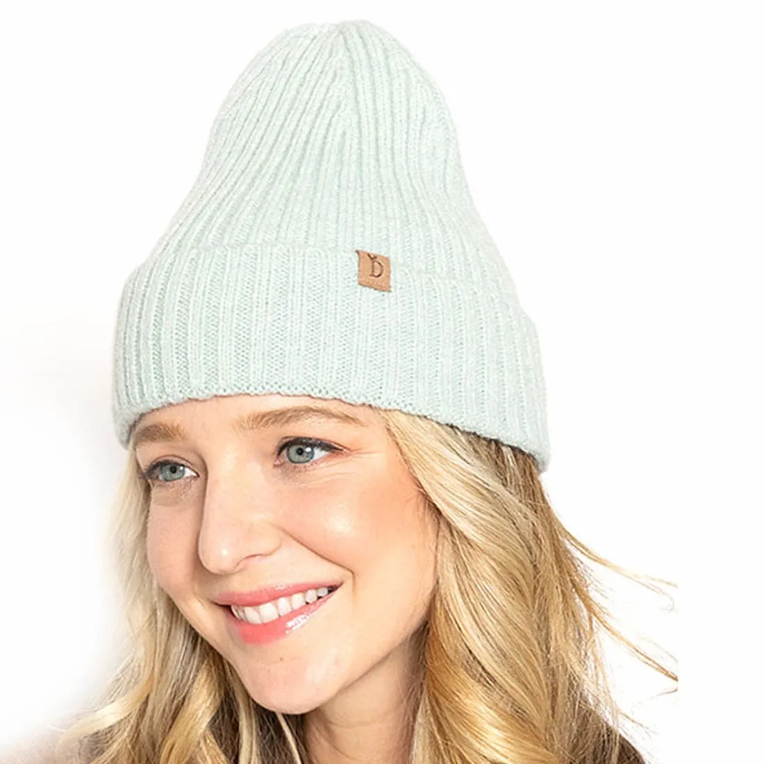 Empire Cove Womens Winter Solid Ribbed Knit Cuff Beanie Hat Soft Warm