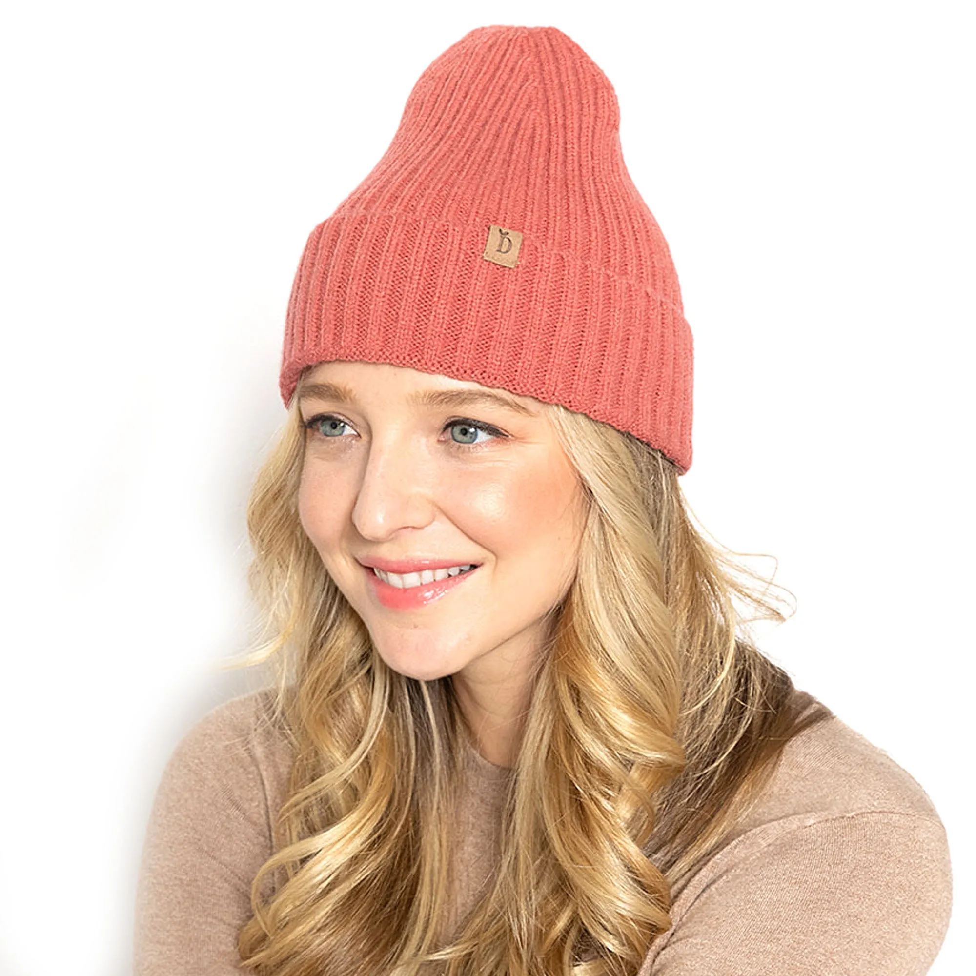 Empire Cove Womens Winter Solid Ribbed Knit Cuff Beanie Hat Soft Warm
