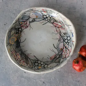 Extra Large Hand Painted Detail Bowl
