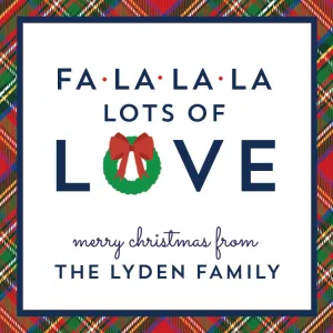 FA LA LA Christmas Personalized Gift Sticker | Set of 24