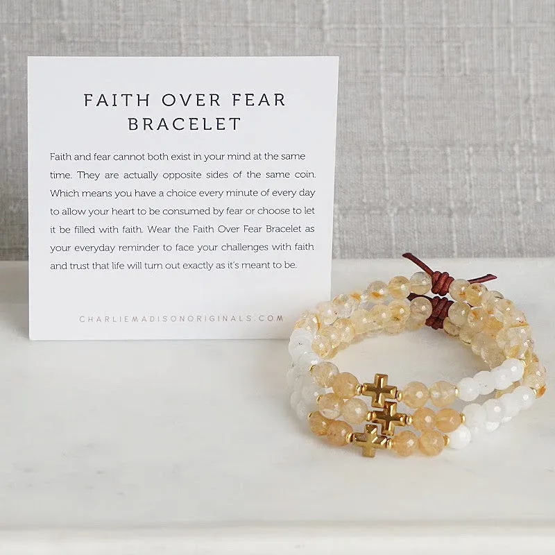 Faith Over Fear Bracelet - Gold | A Mini Meaningful Bracelet