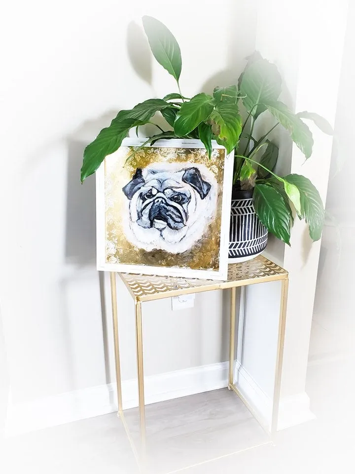 Fancy Gold Pet Portrait 12x12