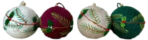 Felt Ornament Set "Pine Boughs"