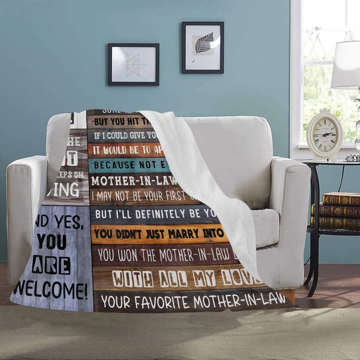 Funny Christmas Gift from Mother-In-Law You Are Lucky To Have Me Ultra-Soft Micro Fleece Blanket 50" x 60"
