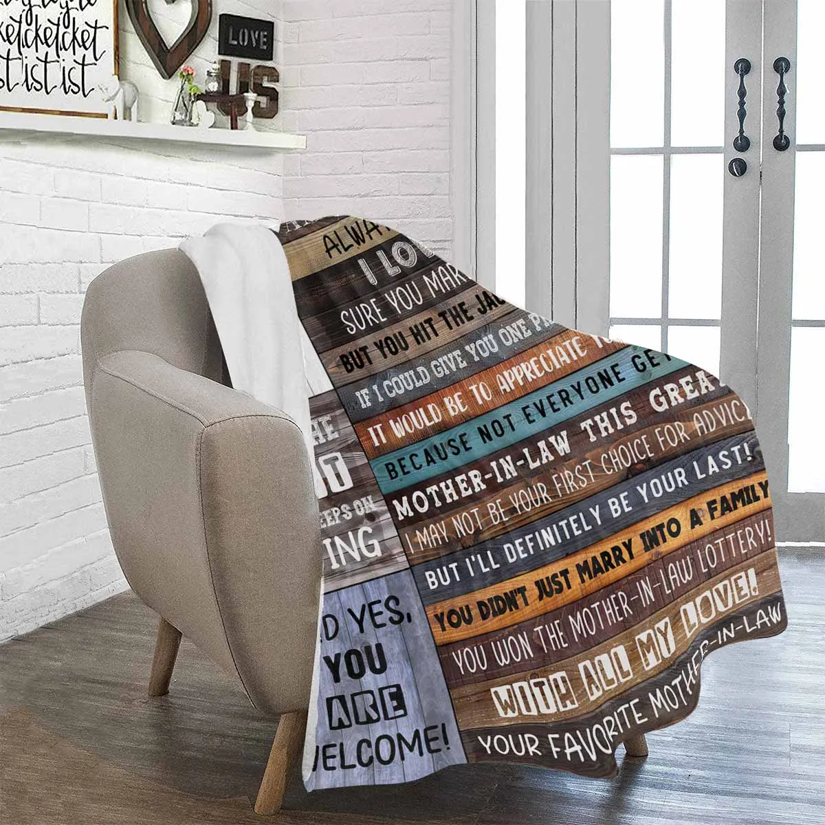 Funny Christmas Gift from Mother-In-Law You Are Lucky To Have Me Ultra-Soft Micro Fleece Blanket 50" x 60"
