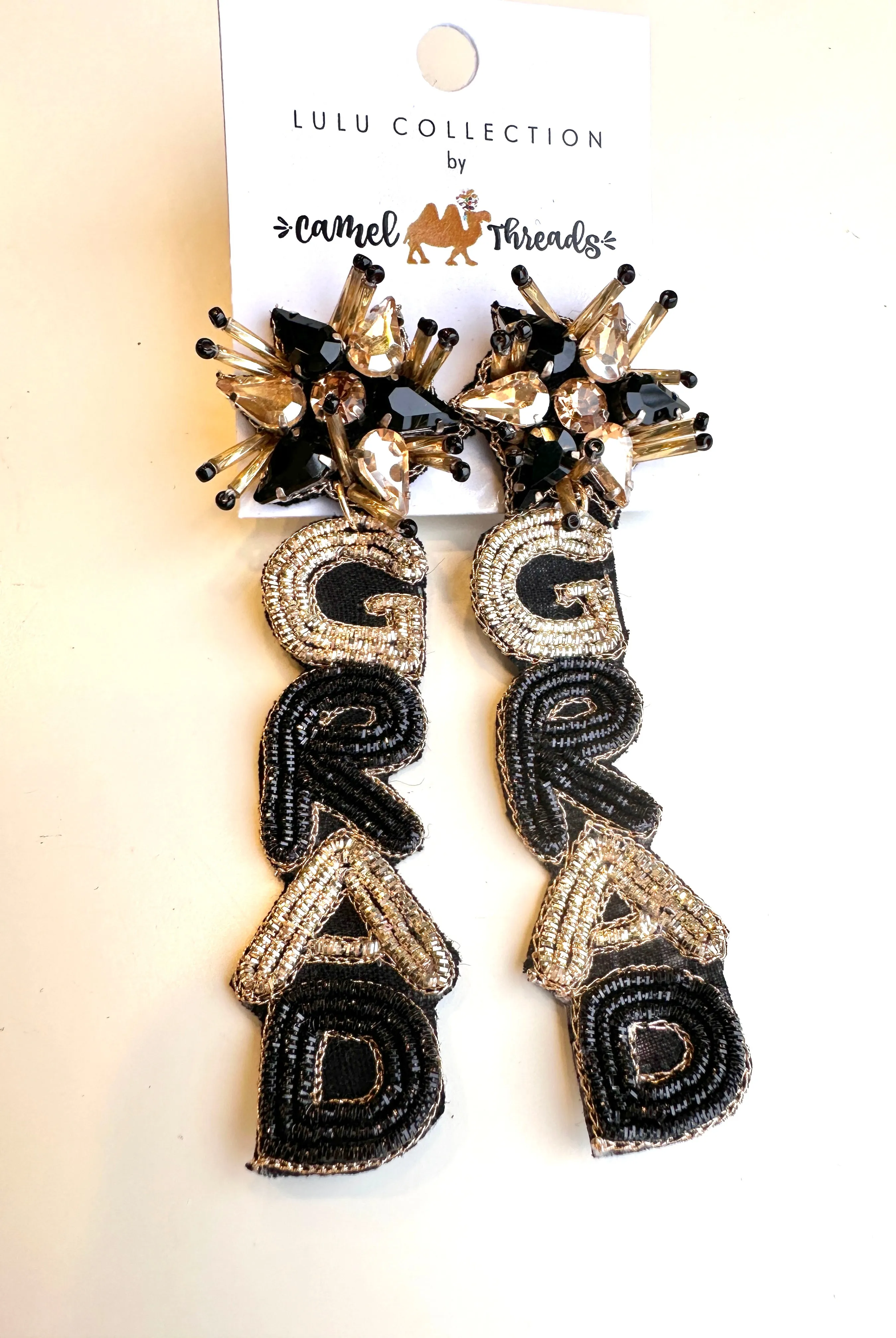 Grad Dangle Beaded & Embellished Earrings