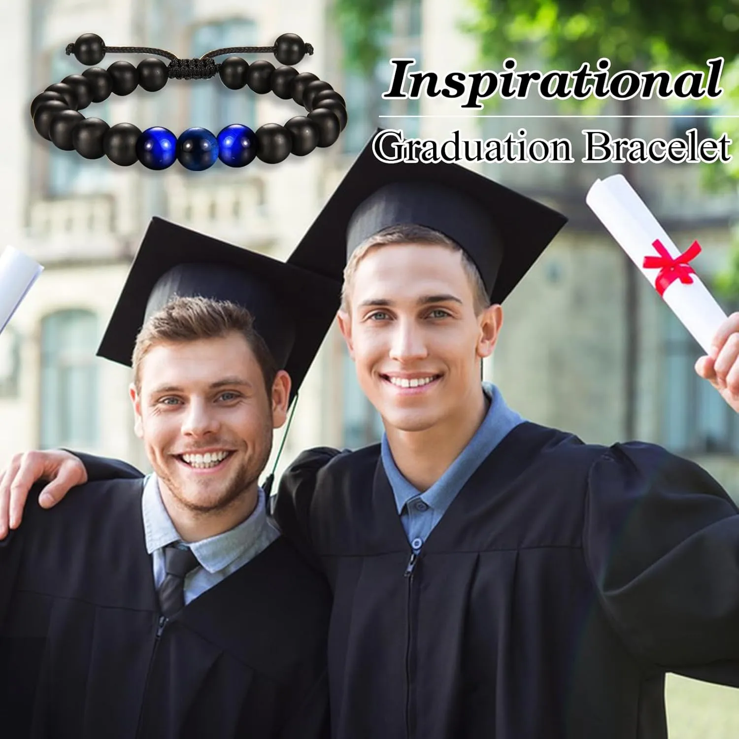 Graduation Gifts for Him Boys Men 2025 High School/Kindergarten/Preschool/ 5th 6th 8th Grade/College/Master Degree/Middle School Graduation Gifts Bracelet for Son Grandson Nephew Boyfriend Friend