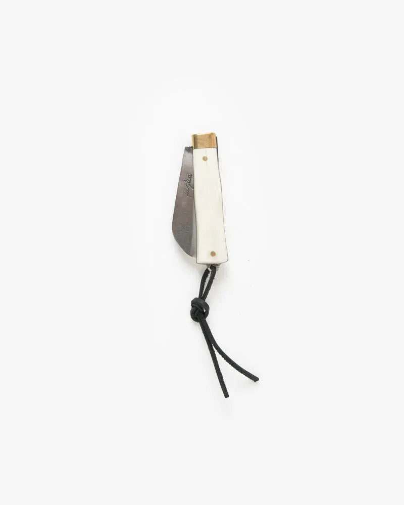 Hand Crafted Pocket Knife in Solid Bone